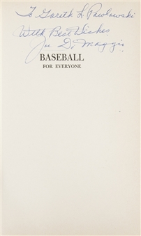 Joe DiMaggio Signed Copy Of "Baseball For Everyone" Book (Beckett)